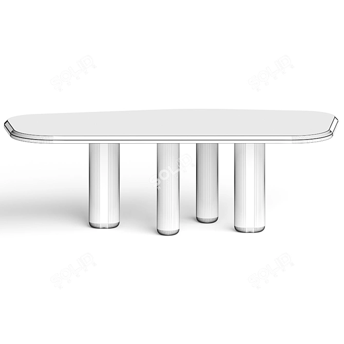 Rustic Chic Dining Tables Collection 3D model image 3