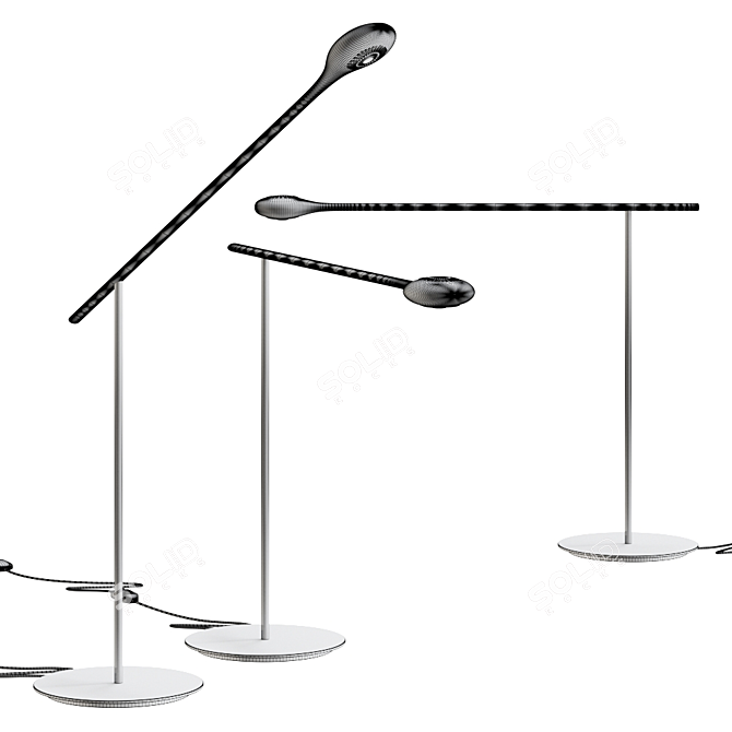 Sleek Carbon Table Lamp 3D model image 2