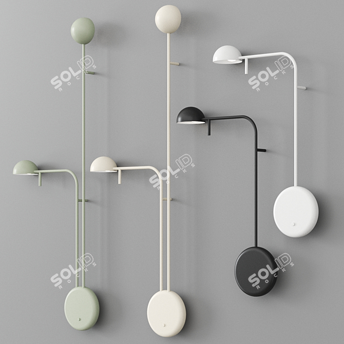 Vibia Pin Wall Lamp Sconce - Sleek and Stylish Illumination 3D model image 1