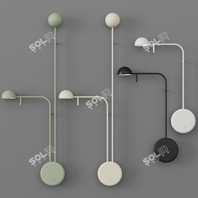Vibia Pin Wall Lamp Sconce - Sleek and Stylish Illumination 3D model image 2