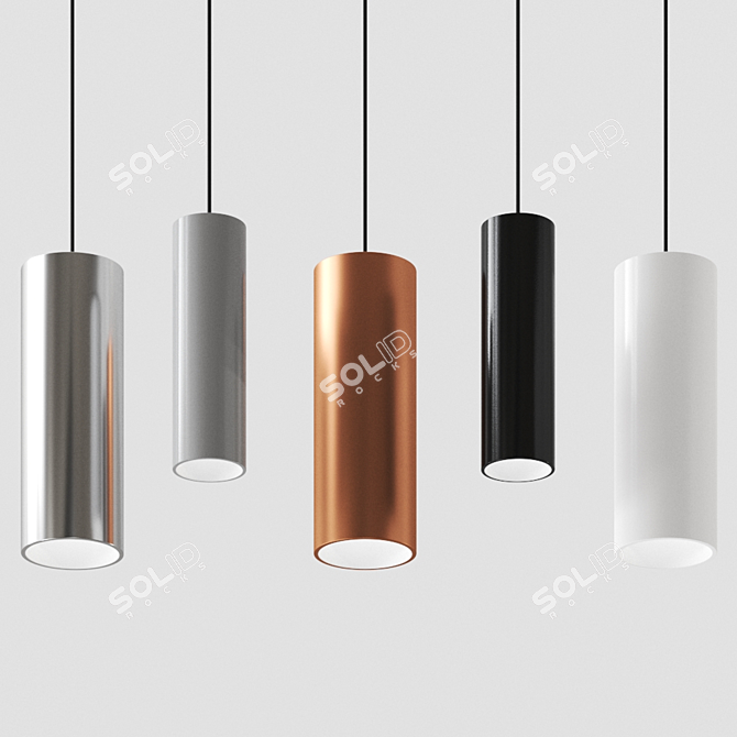 Elegant Zumtobel Pendant: Panos Infinity 3D model image 1
