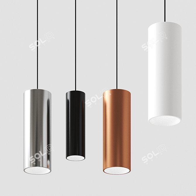 Elegant Zumtobel Pendant: Panos Infinity 3D model image 2