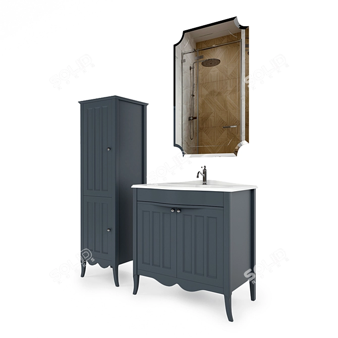 MARSEL Bathroom Furniture Set 3D model image 3