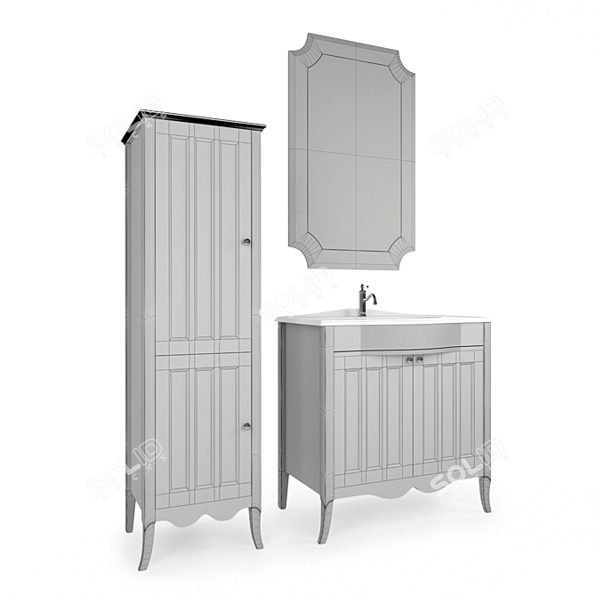 MARSEL Bathroom Furniture Set 3D model image 4