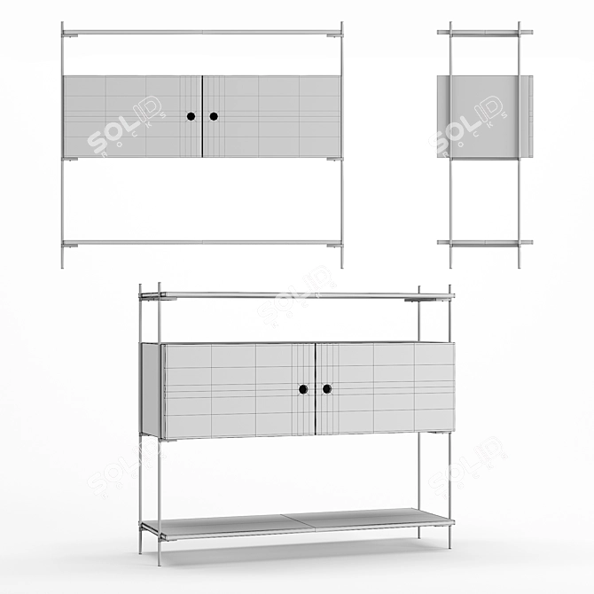  Modern Nordic Console Table 3D model image 5