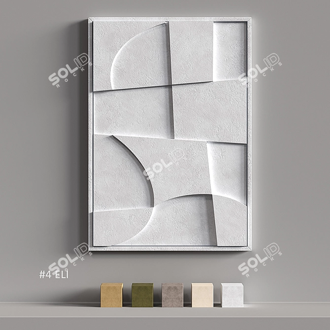 Title: Shadowplay Relief Panel 3D model image 2