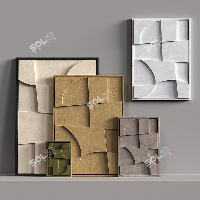 Title: Shadowplay Relief Panel 3D model image 4