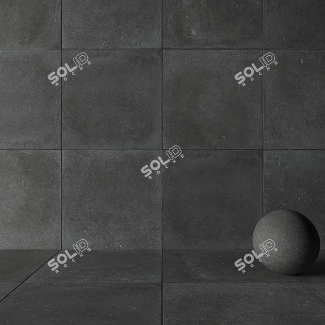 Elegant Nordik Stone Gray Tile 3D model image 3