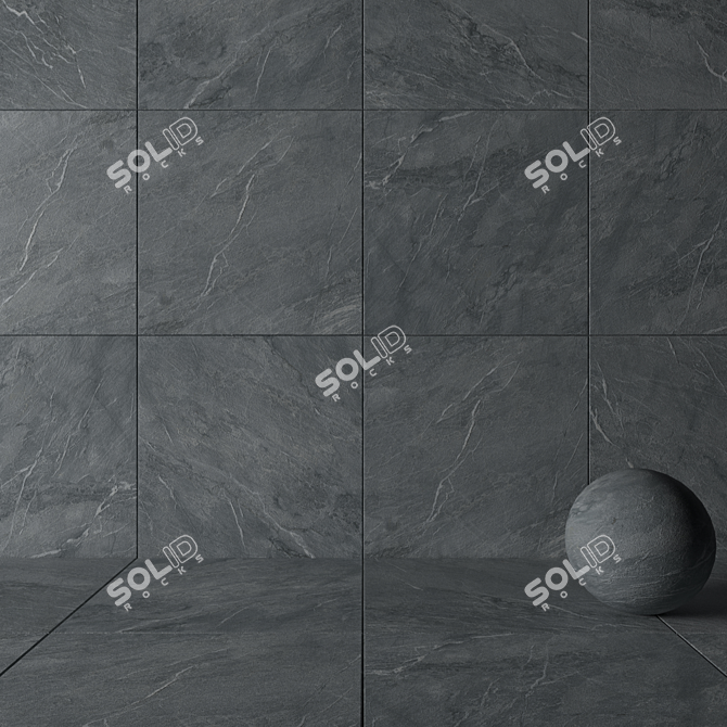 Savoy Blue 120x120: Stylish Wall & Floor Tiles 3D model image 3