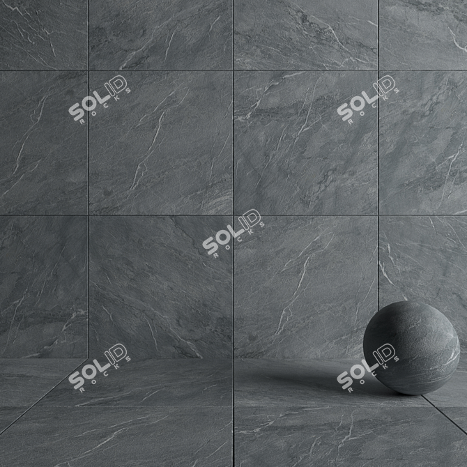 Savoy Blue 120x120: Stylish Wall & Floor Tiles 3D model image 4