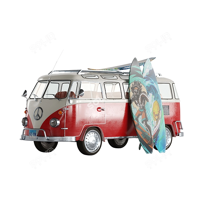 Surf Truck: Vintage 2014 Edition 3D model image 4