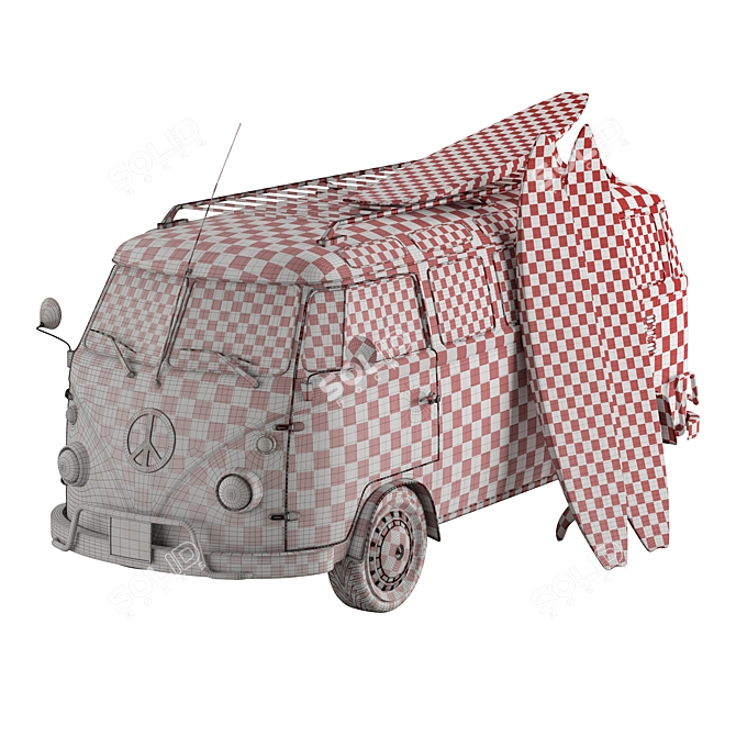 Surf Truck: Vintage 2014 Edition 3D model image 5