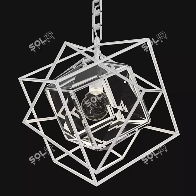 Crystal Geometric Pendant Light 3D model image 3