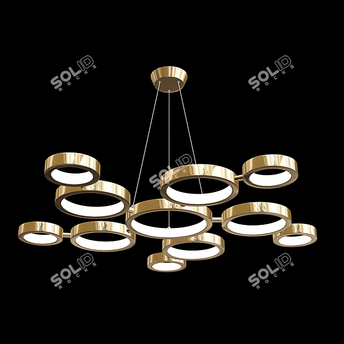 Modern LED Pendant Chandelier 3D model image 1