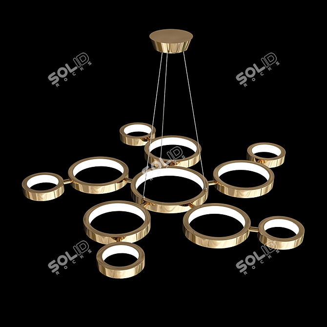 Modern LED Pendant Chandelier 3D model image 2