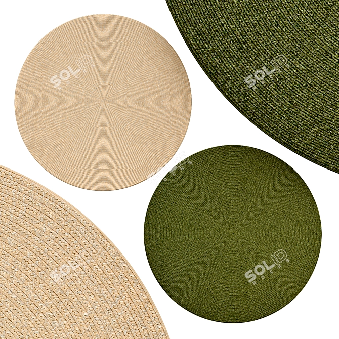 Elegant Round Rugs | No. 185 3D model image 1