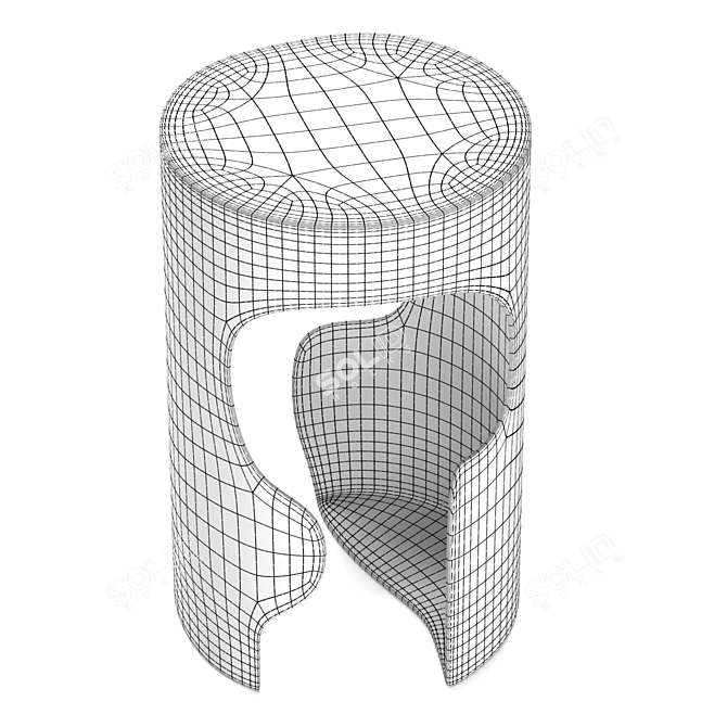 Sleek Ronin Drink Table 3D model image 4