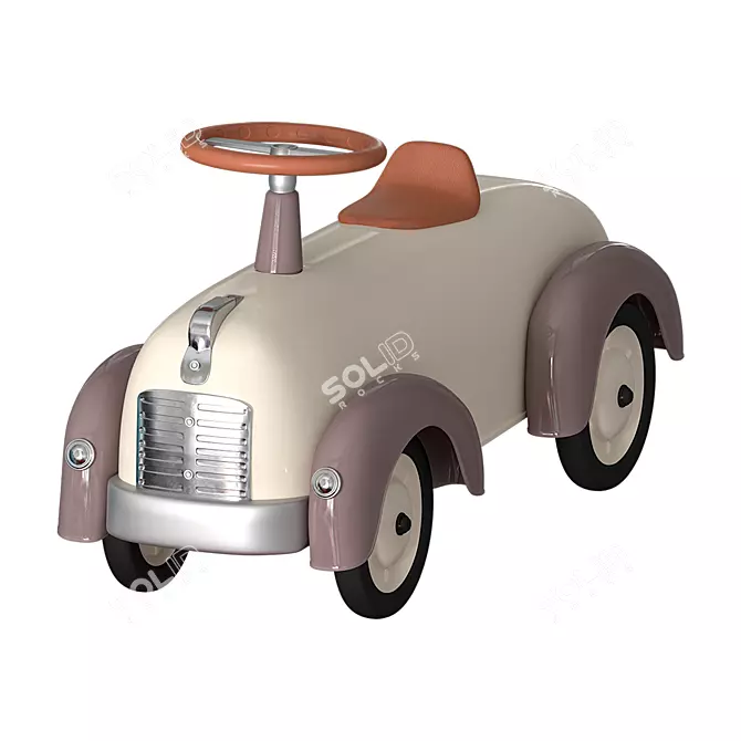 Baghera Speedster: Classic Pedal Car for Kids 3D model image 7