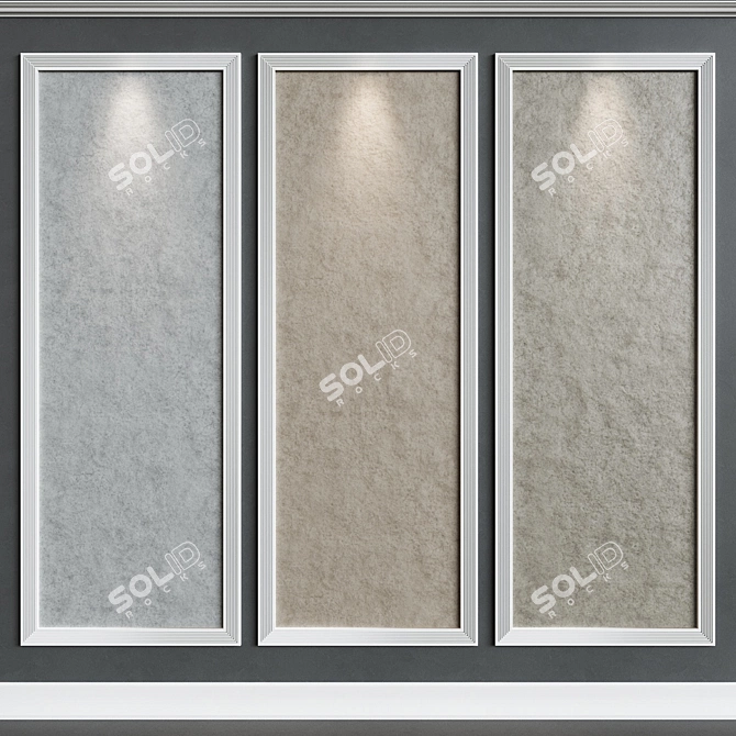 Designer Plaster Moldings 3D model image 1