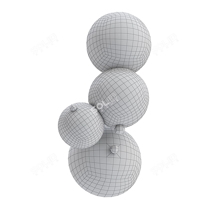 Elegant Light Wallmount: Bubbly-01 3D model image 2