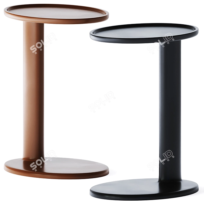 Elegant Metal Side Table Oliver 3D model image 1