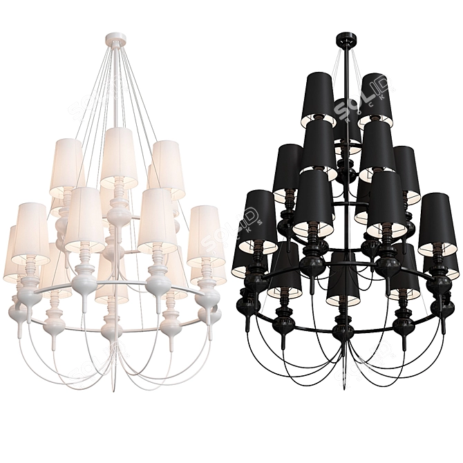 Elegant BLS Josephine Queen Chandelier 3D model image 1