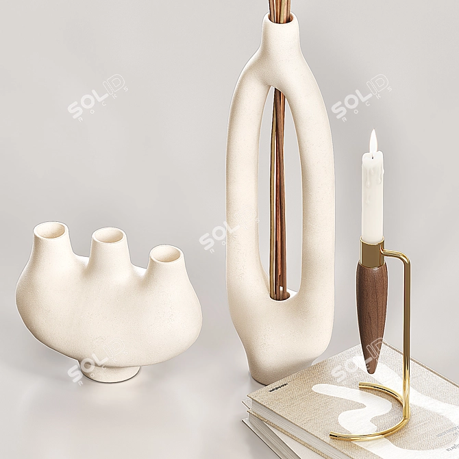 Simone's Ceramic Decor Set 3D model image 3