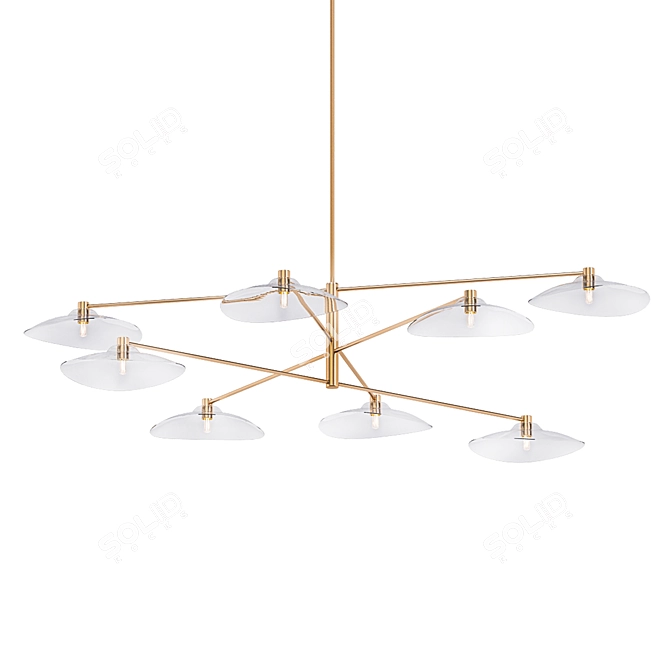 Elegant CALLA Chandelier 3D model image 1