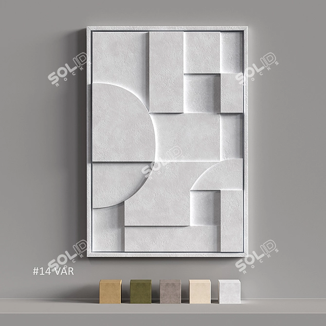 Shadowplay Relief Art Panel 3D model image 2