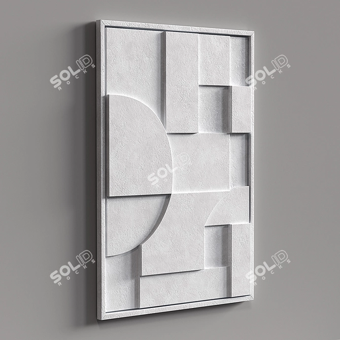 Shadowplay Relief Art Panel 3D model image 3