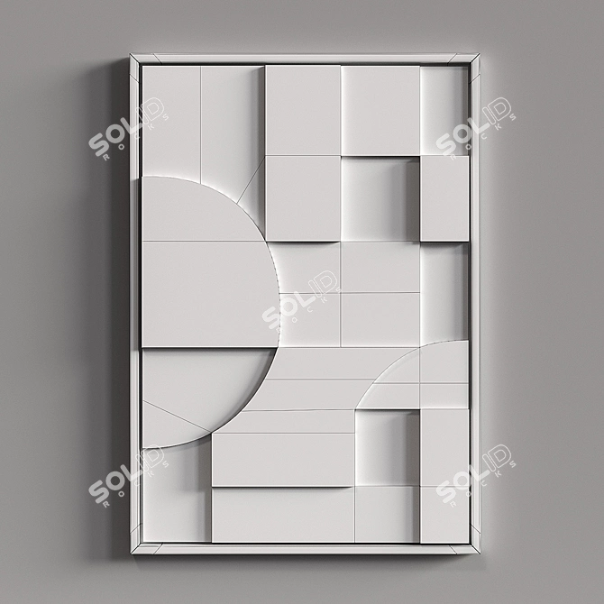 Shadowplay Relief Art Panel 3D model image 5