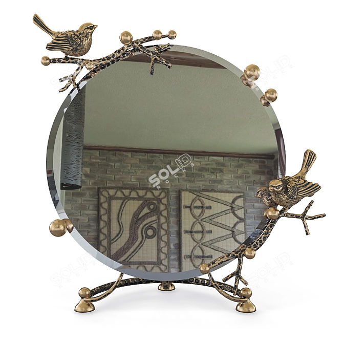 Terra OM Table Mirror: Elegant Reflection for Any Space 3D model image 2