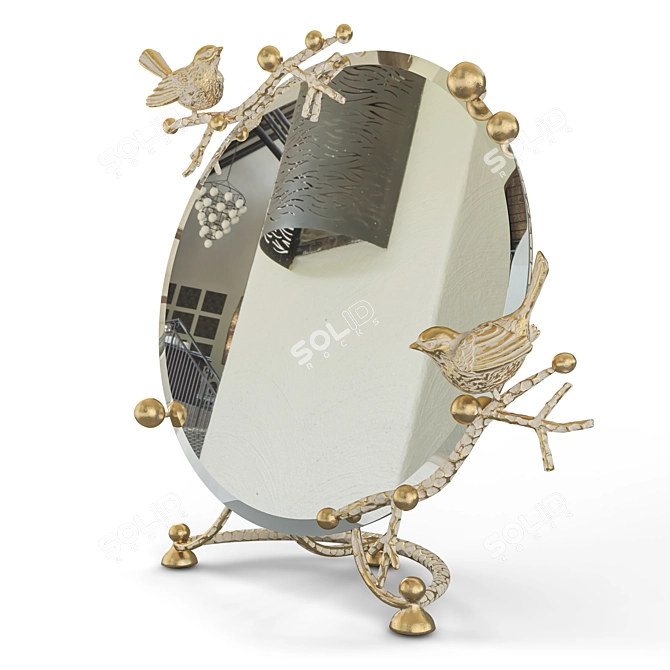 Terra OM Table Mirror: Elegant Reflection for Any Space 3D model image 3