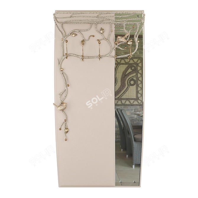 Terra Mirror Coat Rack 3D model image 2