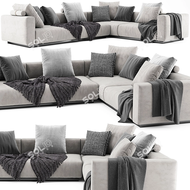 Luxury Flexform Lario Sofa: Elegant Comfort 3D model image 1