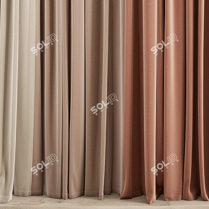 Polygonal Curtain Model | High Quality 3D model image 2