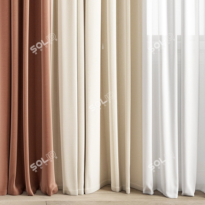 Polygonal Curtain Model | High Quality 3D model image 3