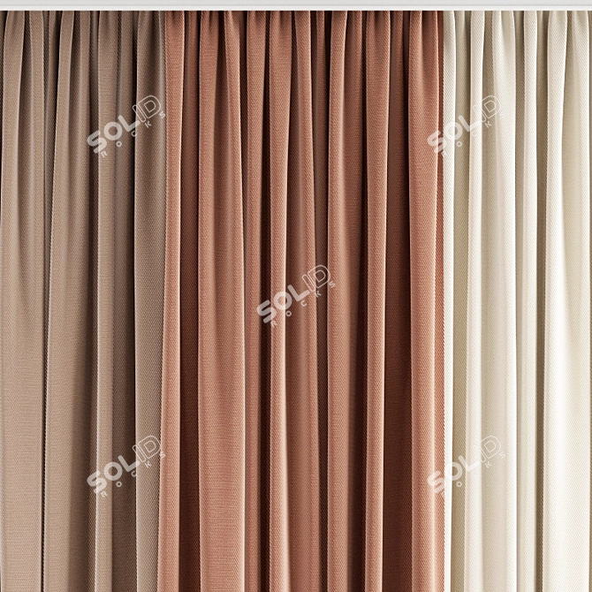 Polygonal Curtain Model | High Quality 3D model image 5