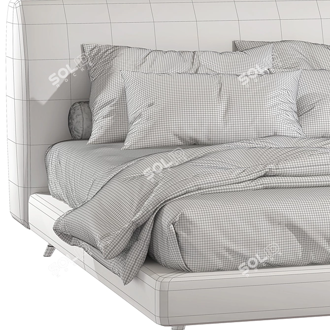 Stylish ES Double Bed by Twils: Discover Ultimate Comfort 3D model image 5