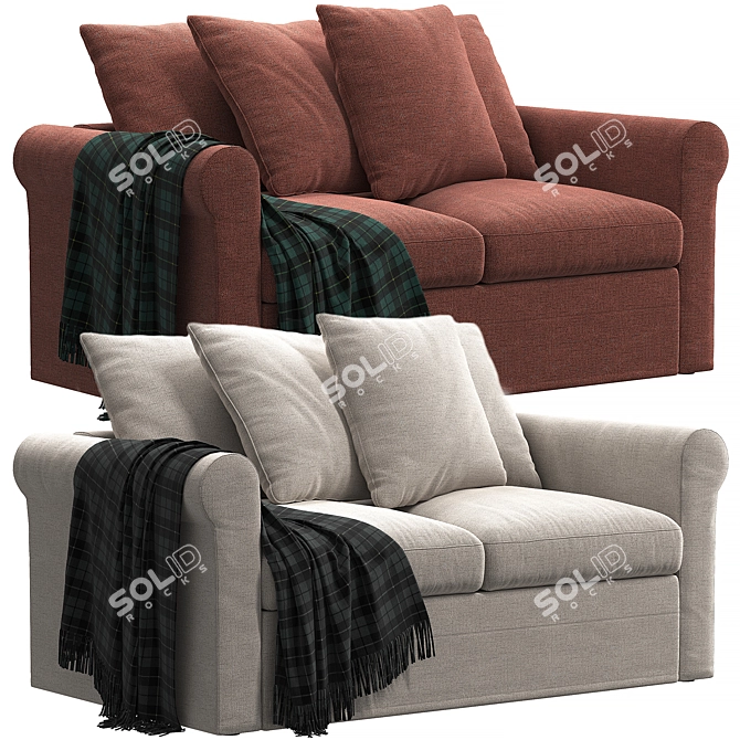 Harlanda 2-Seat Sofa: Elegant & Compact 3D model image 2