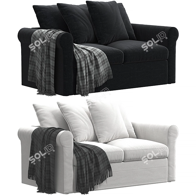 Harlanda 2-Seat Sofa: Elegant & Compact 3D model image 7