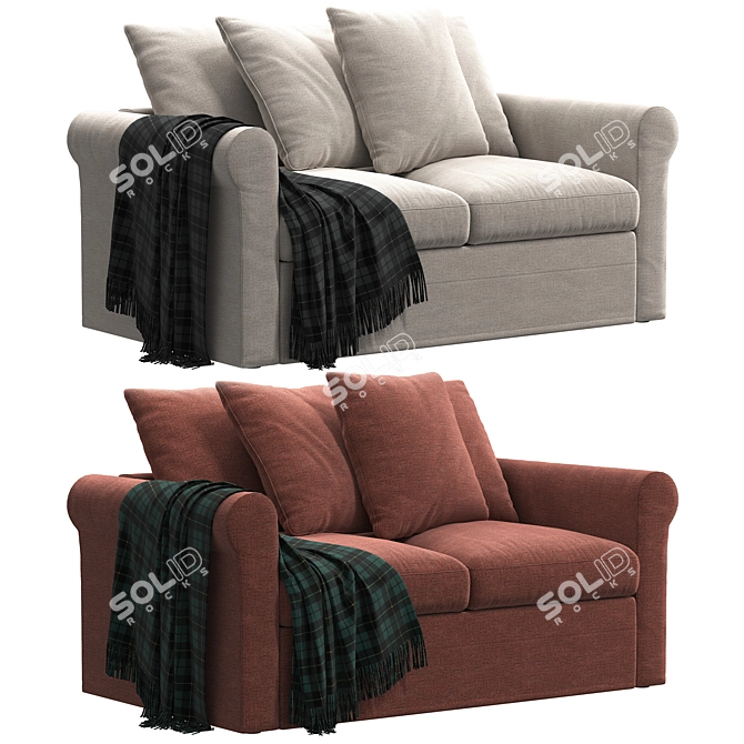 Harlanda 2-Seat Sofa: Elegant & Compact 3D model image 8