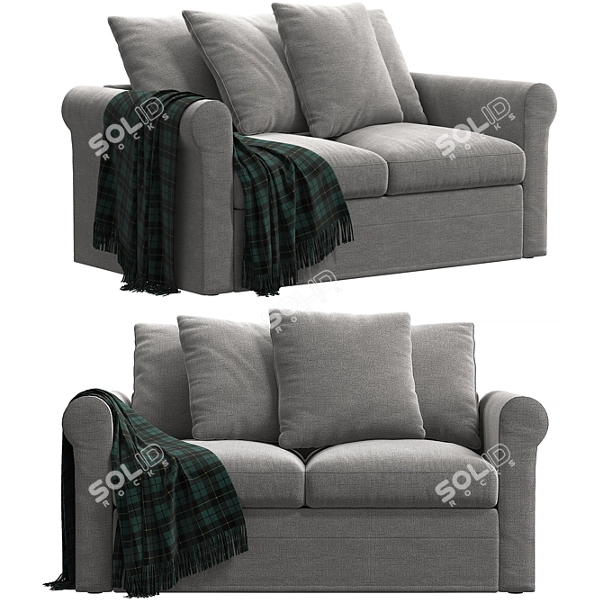 Harlanda 2-Seat Sofa: Elegant & Compact 3D model image 12