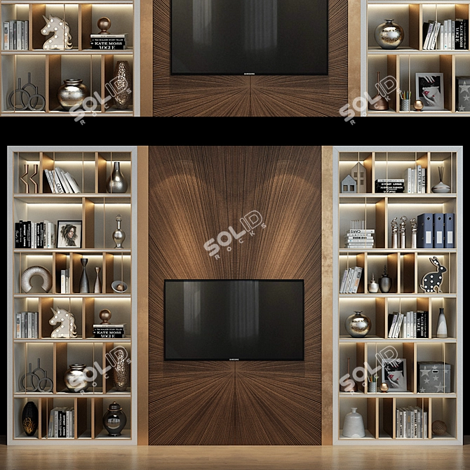 Modern TV Shelf | Stylish Storage 3D model image 1