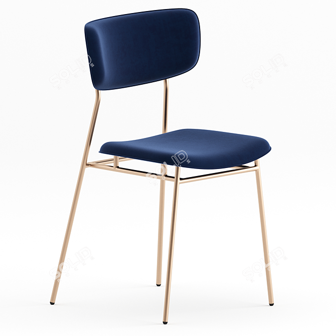 Retro Chic Fifties Chair 3D model image 1