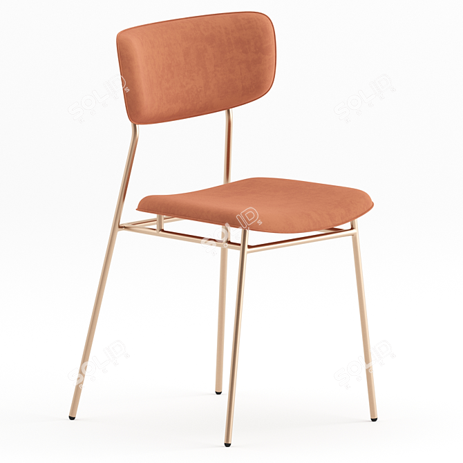 Retro Chic Fifties Chair 3D model image 2