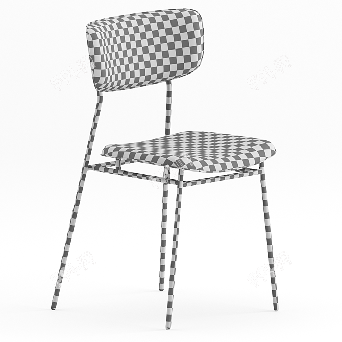Retro Chic Fifties Chair 3D model image 3