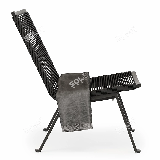 Modern Zenith Side Chair: Stylish Outdoor Seating 3D model image 2