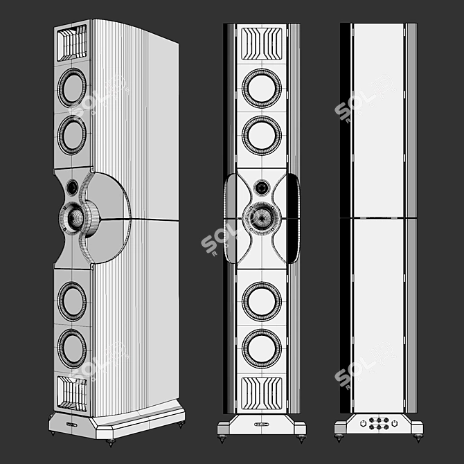 PMC Fact Fenestria Floor Standing Speakers 3D model image 2