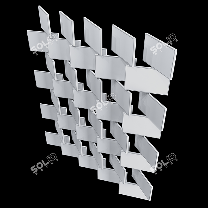 Elegant Room Divider 3D model image 4
